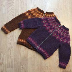 Islandssweater med lynlås